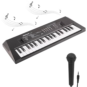 Amazon.co.jp: 音色選択 37キーピアノ 録音機能 電気キーボード